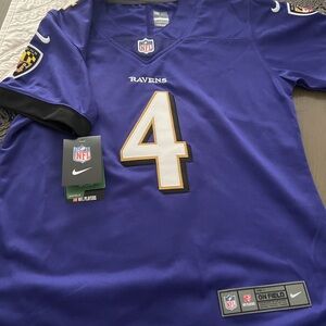 Women’s NFL Ravens Jersey in Vibrant Purple - Zay Flowers